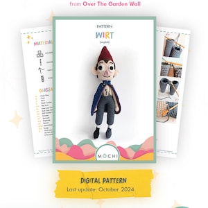 PDF Digital [ENG] Pattern: Wirt Over The Garden Wall |  Pop Character Amigurumi Crochet  |  English Pattern  |