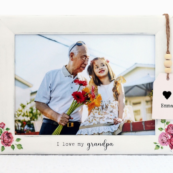 I Love Grandpa Picture Frames Etsy