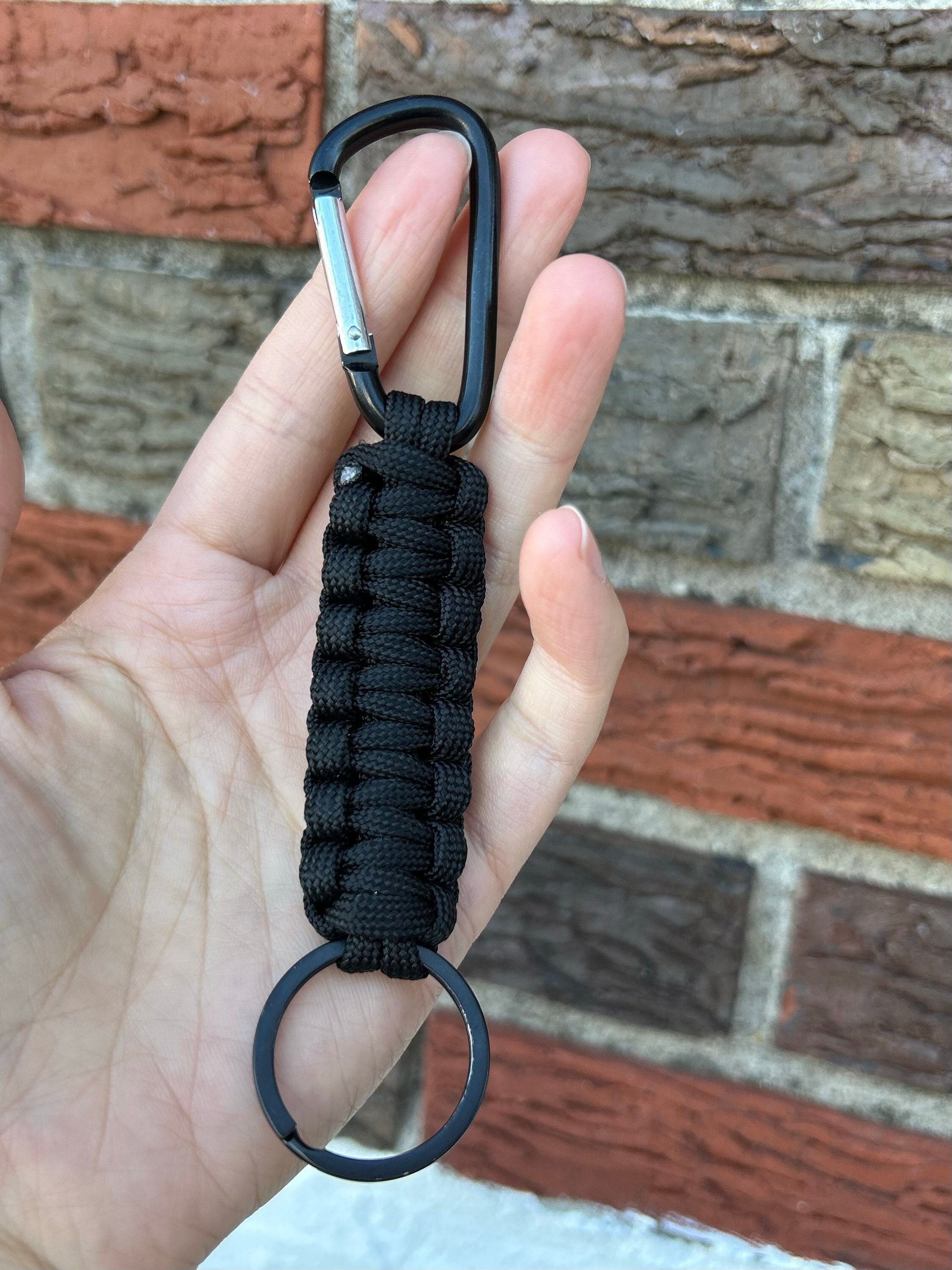 Paracord Keychain With Metal Carabiner, Paracord Keychain, Gift