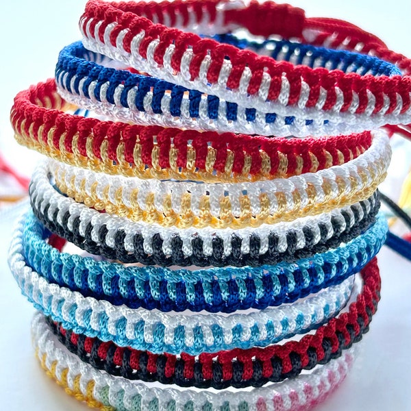 Nylon Cord Bracelets , Woven& Braided Bracelets, Adjustable Flat Knot Bracelets, Handmade Bracelets, Friendship Bracelets, Yoga Bracelets