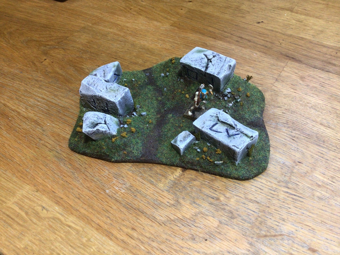 Stone Blocks With Symbols Wargames Terrain 28mm Etsy