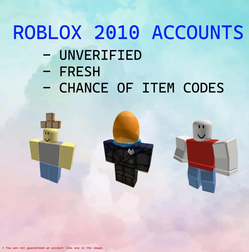 ROBLOX 2010 Accounts CHEAPEST on the Market chance of Etsy