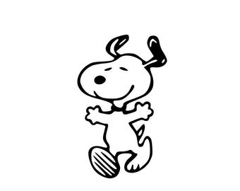 Snoopy Dog Happy Svg File, Digital Download Cut File