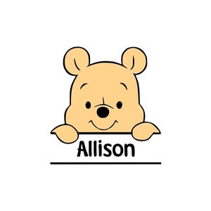Winnie l'ourson cadre monogramme Svg et polices de caractères