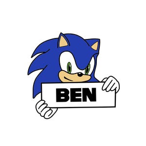 Sonic Monogram Frame Svg Png e Font, Download Digitale