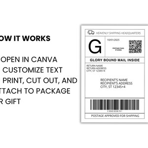Fake Return Lable Fake Shipping Label Template, Editable Mail Label, Custom Mail Labels ...