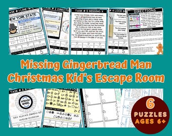 Printable Thanksgiving Escape Room for Kids, Holiday Party Games, Kids ...