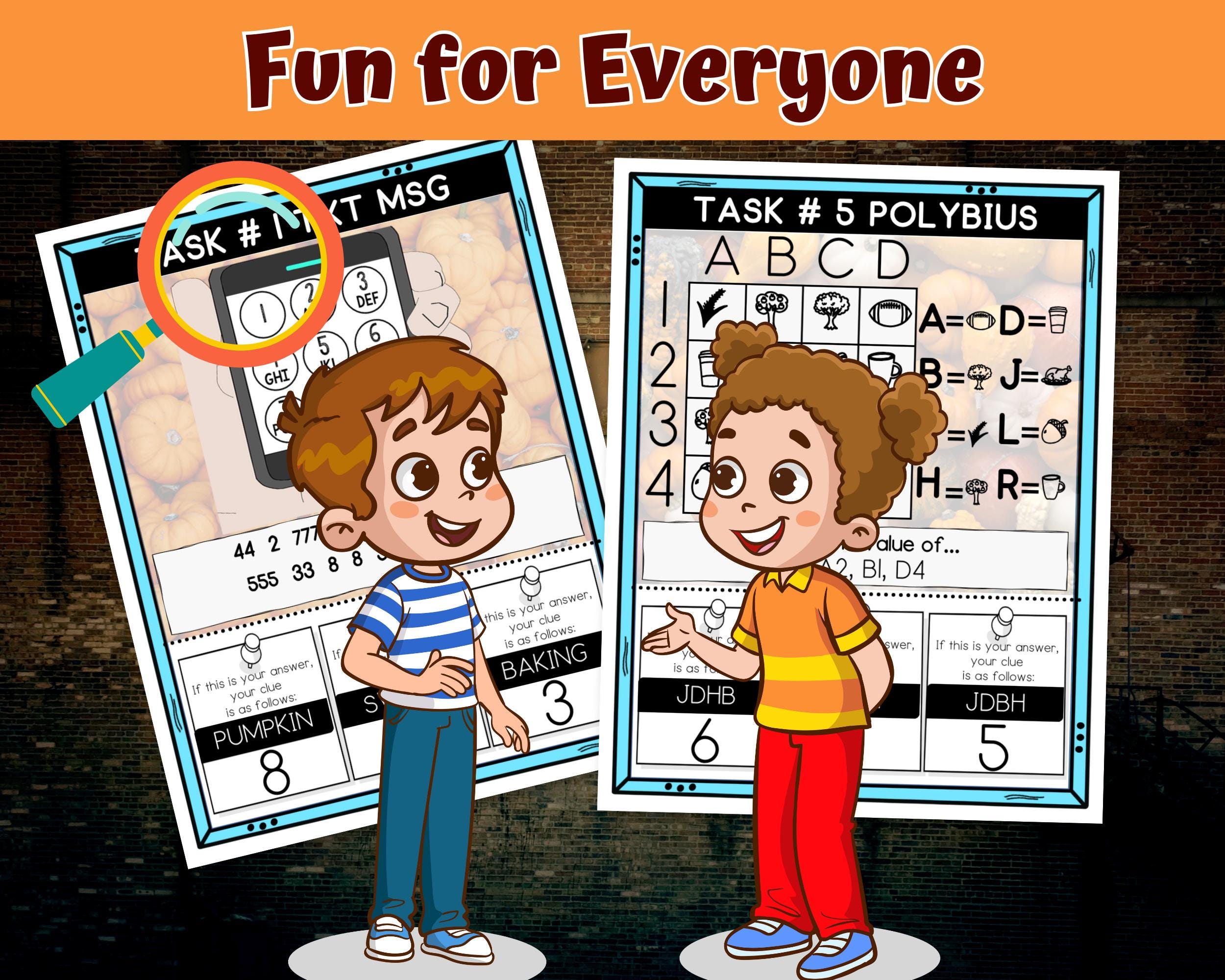 Printable Thanksgiving Escape Room for Kids, Holiday Party Games, Kids ...