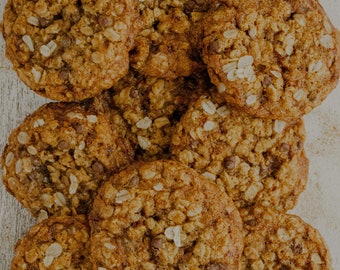 Biscuit à l'avoine et aux pépites de chocolat BIOLOGIQUE et SANS GLUTEN ! Vendu à la douzaine