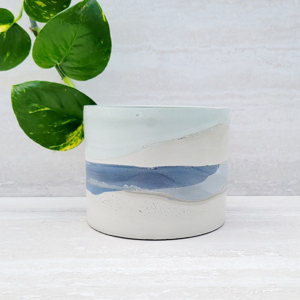 Neutral 6" Coastal Concrete Planter