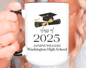 Custom Class of 2026 Graduation Mug, Personalized Keepsake, High School, College, Graduate Present