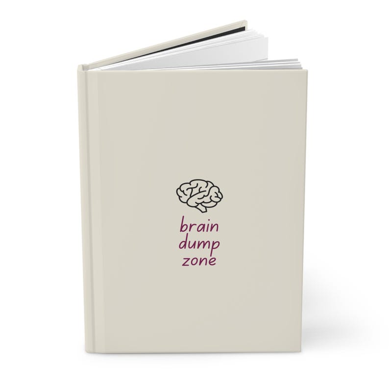 Funny Brainstorming Notebook, 'brain Dump Zone' Matte Hardcover Journal ...