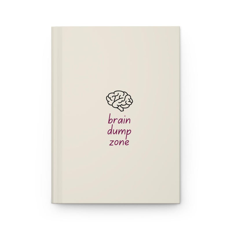 Funny Brainstorming Notebook, 'brain Dump Zone' Matte Hardcover Journal ...