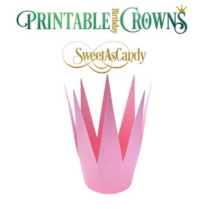 Plantilla de corona imprimible / Plantilla de sombrero de fiesta / Corona de papel / Para impresión casera / Para cumpleaños Aniversario Jubileo / Corona / DIY en casa