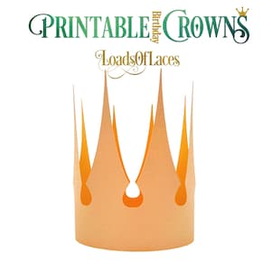 Printable Crown Template | Party hat Template | Paper Crown | For home printing | For Birthday Anniversary Jubilee | Corona | DIY at home