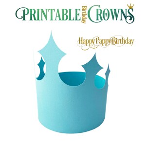 Printable Crown Template | Party hat Template | Paper Crown | For home printing | For Birthday Anniversary Jubilee | Corona | DIY at home