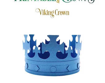 Viking Crown – Printable Birthday Crown Template, Nordic Crown, Viking Costume Crown, DIY Paper Crown, Kids & Adults
