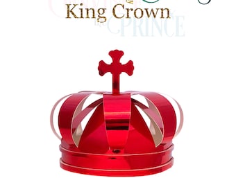 3D King Crown Template – Printable Royal Crown, Paper Crown DIY, Birthday Crown, A4 Template, Instant Download