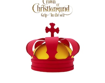 3D Christiansund Crown Template – Printable Paper Crown, Viking Nordic Crown, Birthday Crown DIY, A4 & Letter, Instant Download