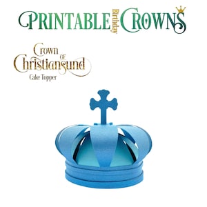 3D Mini Krone Druckbare Vorlage | Christiansund Mini Krone Party Hut Vorlage | Papierkrone | Für den Heimdruck | Zum Geburtstag Jubiläum