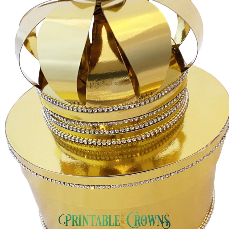 3D Crown Box Template PRINTABLE Wrapping for Gifts Accessory for the