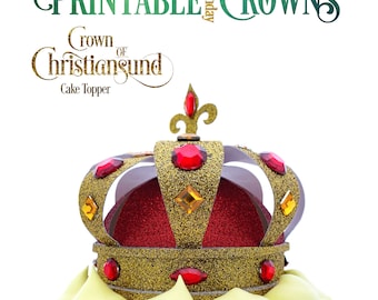 3D Mini Crown Printable Template | Christiansund Mini Crown Party Hat Template | Paper Crown | For home printing | For Birthday Anniversary