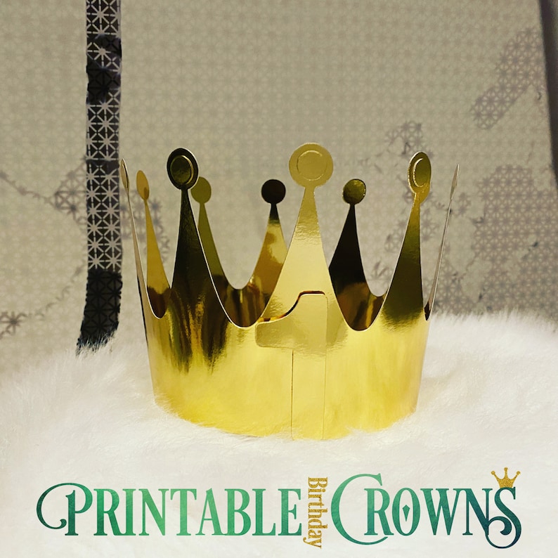 Printable Crown Template Party hat Template Paper Crown For home printing For Birthday Anniversary Jubilee Corona DIY at home zdjęcie 4