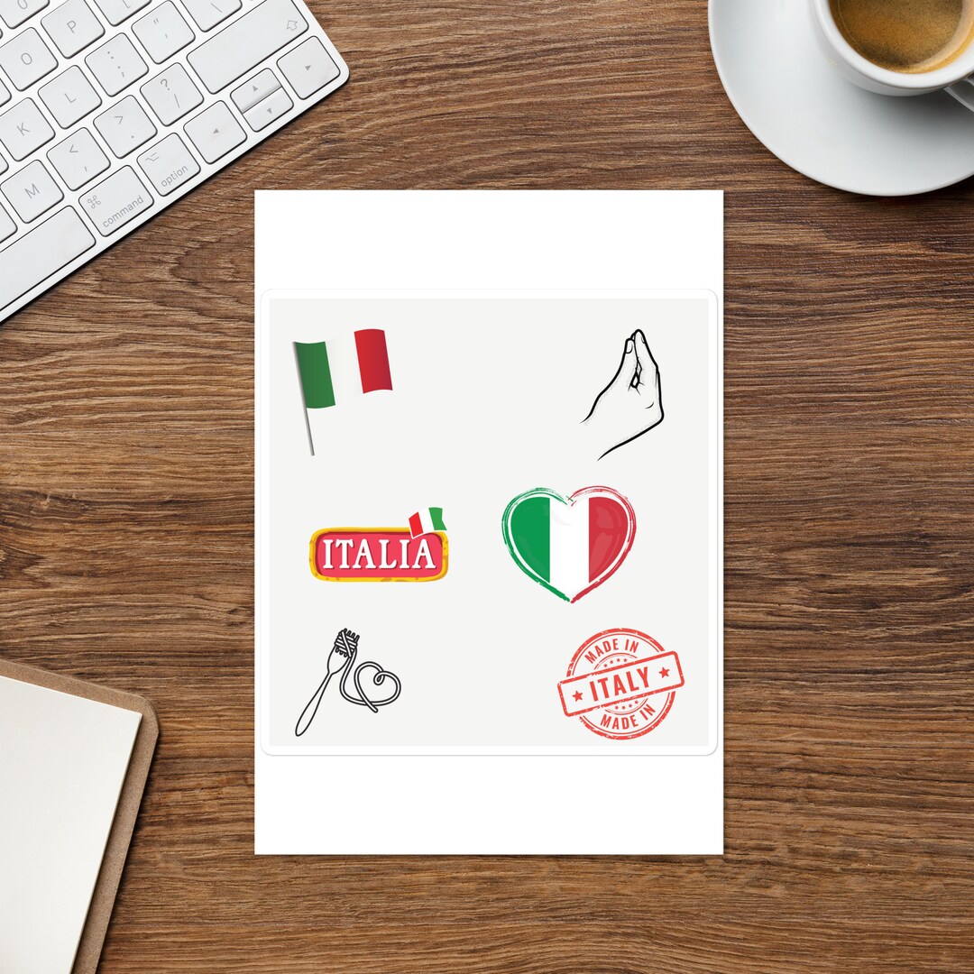 Italian Sticker Sheet, Italy, Italian, Stickers, Nationality, - Etsy