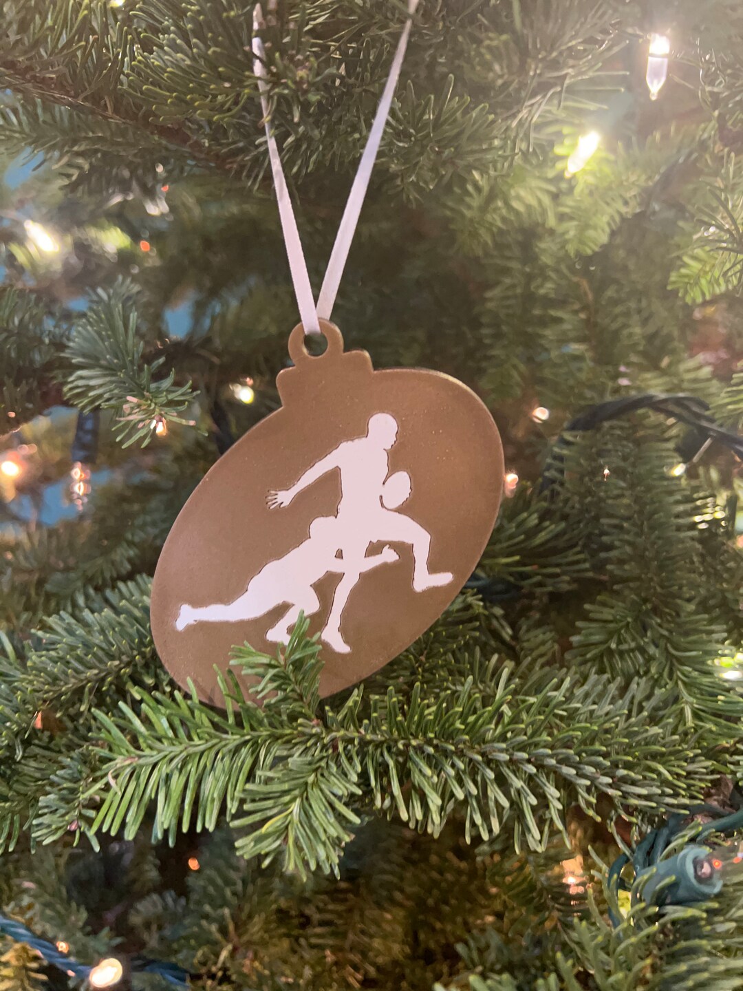 Cheek to Cheek Tackle Rugby Ornament Etsy