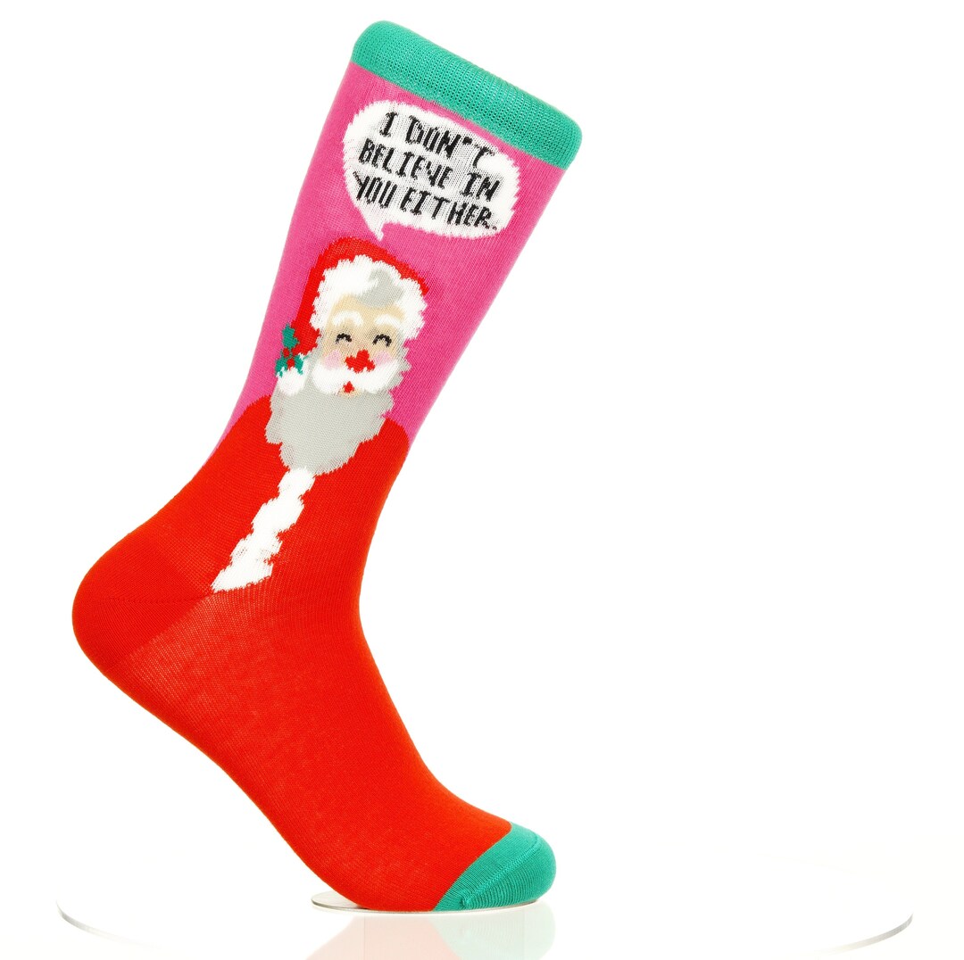 Santa Christmas Socks, Cute Trendy Funny Christmas Socks Hosiery Gifts