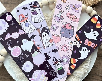 Halloween Bookmark Collection, Spooky bookmarks collection, Cute halloween bookmarks, Ghost bookmarks, pink halloween bookmark
