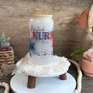 Registered Nurse gift, Nurse Glass Cup, Personalized Nurse Gift, Nurse Graduation Gift, Nursing School, Gifts For Nurses, Nursing Student