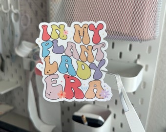 Plant Lady Era Sticker, Waterproof Vinyl Decal