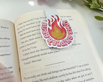 Busy Reading Smut Magnetic Bookmark, Bookish Gifts for Smut Readers, Cute Book Accessories, Magnetic Page Holder for Book Lovers