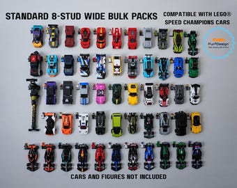 FurfDesign Wall Mounts For Brick Cars (8-Stud Wide Bulk Packs; 2020-Present)