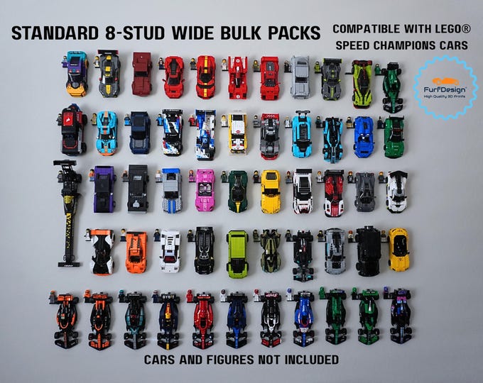 Featured listing image: FurfDesign Wall Mounts For Brick Cars (8-Stud Wide Bulk Packs; 2020-Present)