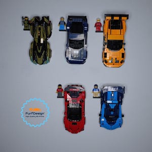 FurfDesign Wandhalterung für Speed Champions Brick Cars und Figuren; Das Original (8-Bolzen breit; 2020-Jetzt) Bild 13