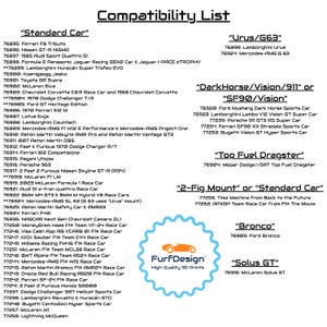 FurfDesign Wandhalterung für Speed Champions Brick Cars und Figuren; Das Original (8-Bolzen breit; 2020-Jetzt) Bild 6