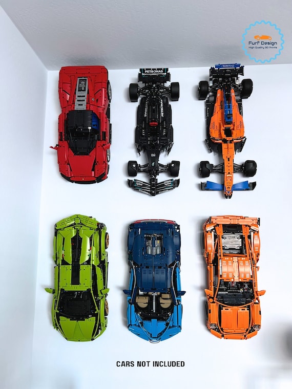 Set De 12 Supports Muraux Pour Voitures Miniatures – Présentation 3D Avec Vis – Pour Collectionneurs Passionnés – Noir