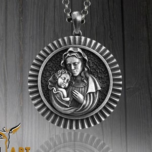 925 Sterling Silver Christian Themed Necklaces – Religious Jewelry, Cross, Saint Pendants, Spiritual Gifts, Faith Symbols, Virgin Mary