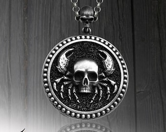 Memento Mori sterlingzilveren ketting met sterrenbeeld sterrenbeeld: gotische astrologie