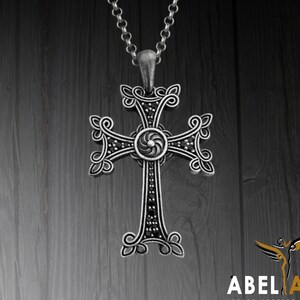 Gemstone Cross Necklace, Elegant Religious Cross Jewelry, Christian Faith Pendant, Christian Symbol, Spiritual Gift, Celtic Cross Pendant