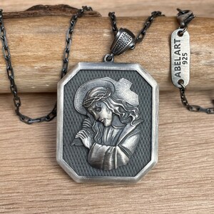 925 Sterling Silver Christian Themed Necklaces – Religious Jewelry, Cross, Saint Pendants, Spiritual Gifts, Faith Symbols