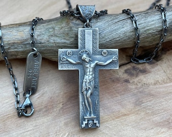 Sterling Silver 925 Crucifix Cross Pendant – Catholic Christian ...