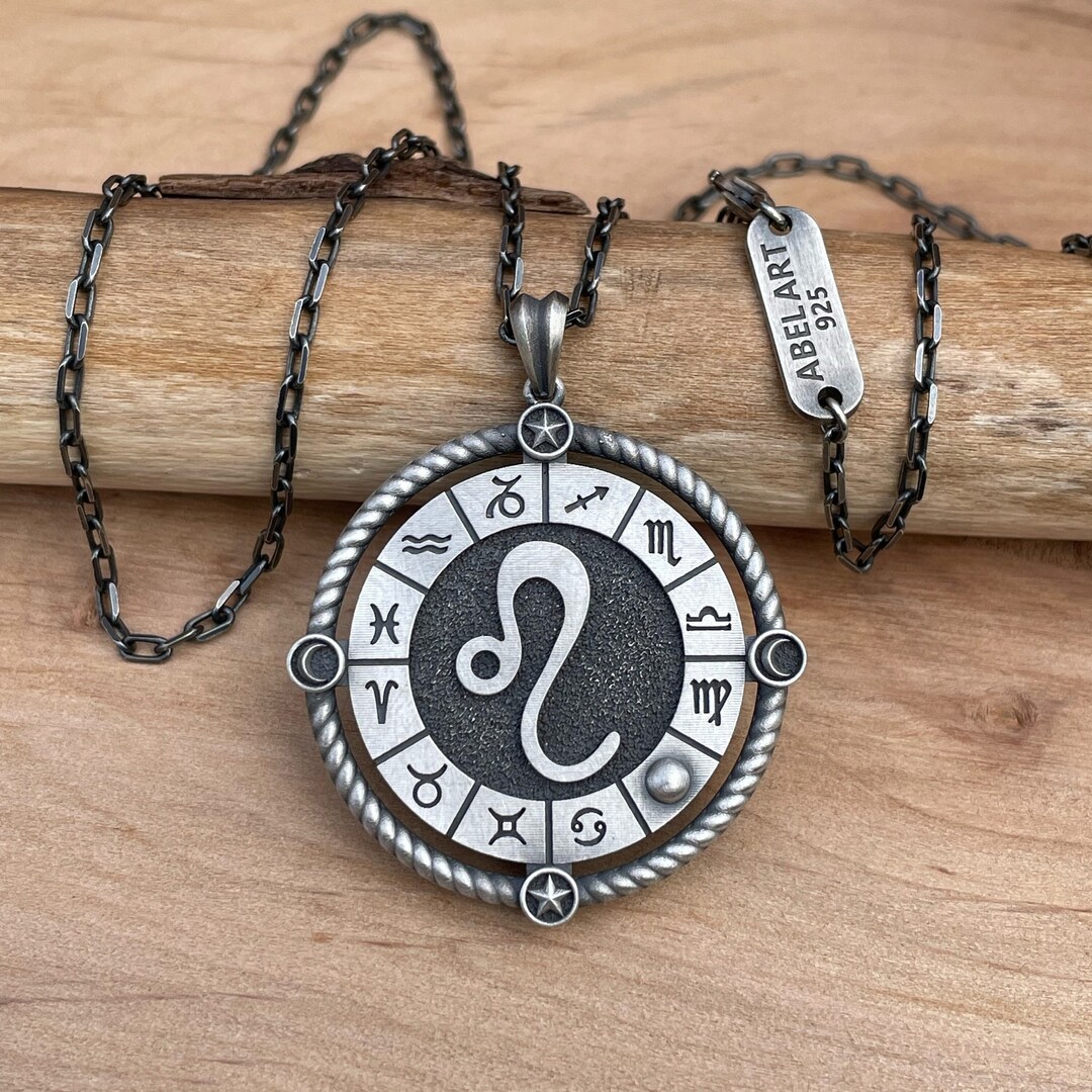 Leo Zodiac Necklace – 925 Sterling Silver Pendant With Horoscope ...