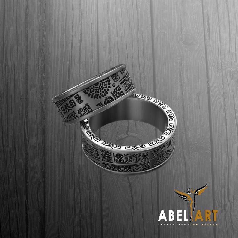 Samoan Maori Ring: Sterling Silver Tribal Wedding Band - Etsy