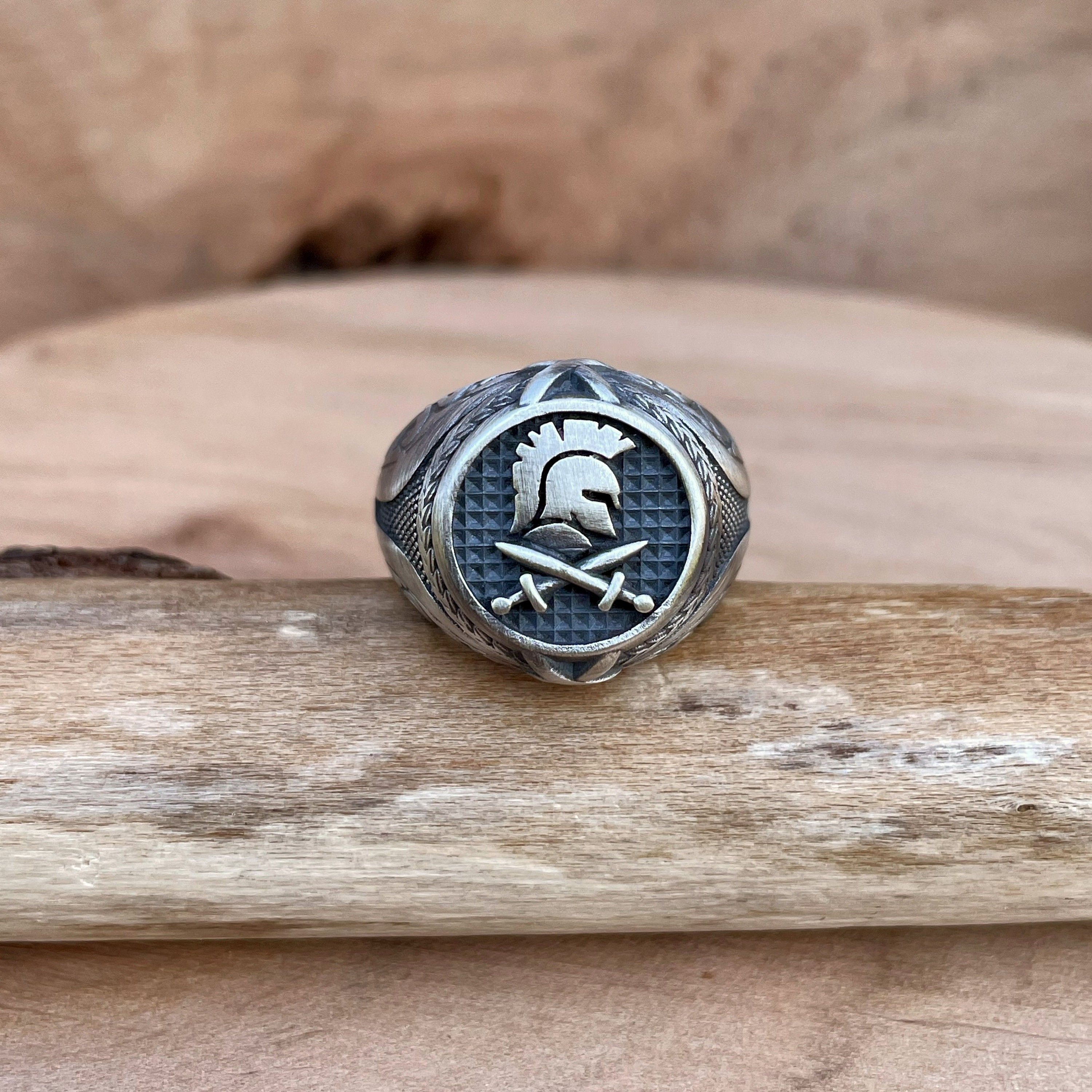 Spartan Axe 925 Sterling Silver Signet Ring for Men - Etsy