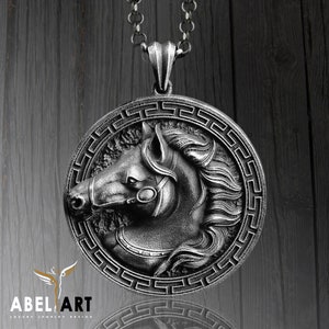 Horse Head Handmade 925 Sterling Silver Necklace, Animal Necklace, Personalized Horse Silver Necklace, Silver Horse Jewelry, Memorial Gift