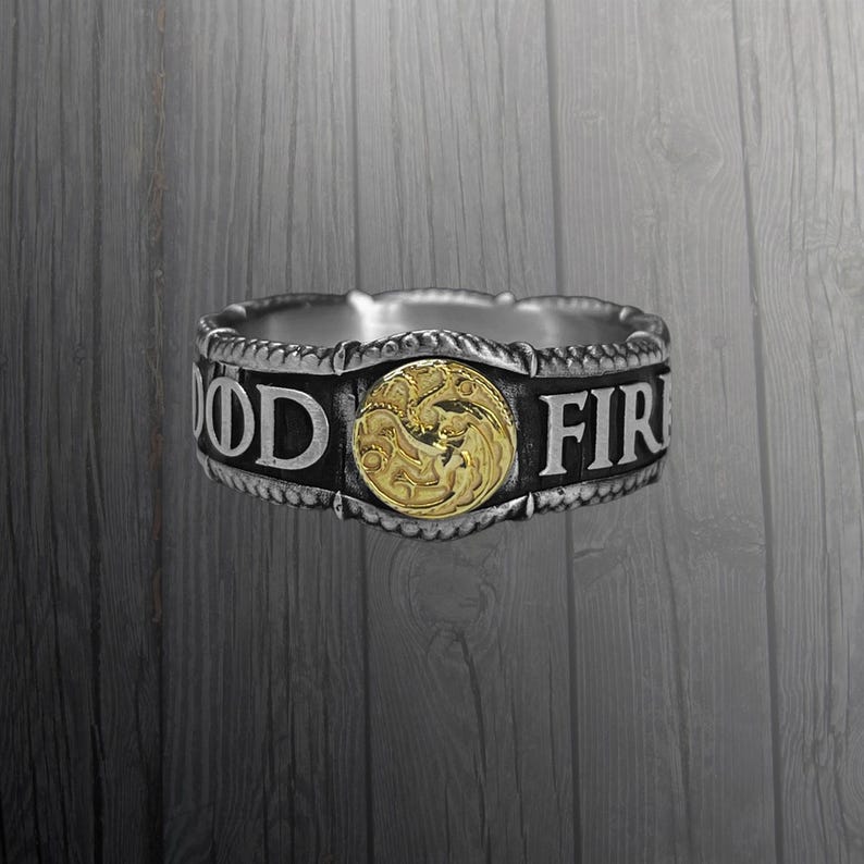 Sterling Silver Dragon Ring: Targaryen Inspired Fantasy Jewelry - Etsy