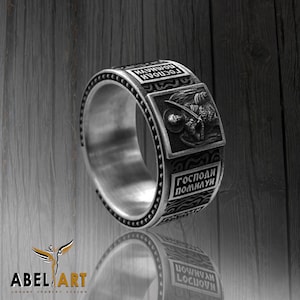 Saint Michael Ring for Men – 925 Sterling Silver Religious Band, Archangel Protection Ring, Faith Jewelry, Christian Gift for Him